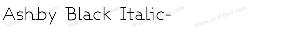 Ashby Black Italic字体转换
